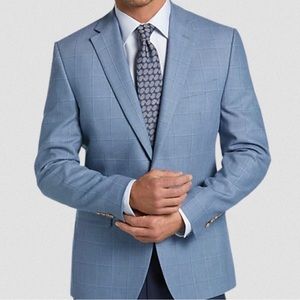 Like new mens Lauren by Ralph Lauren blue windowpane blazer. 42S